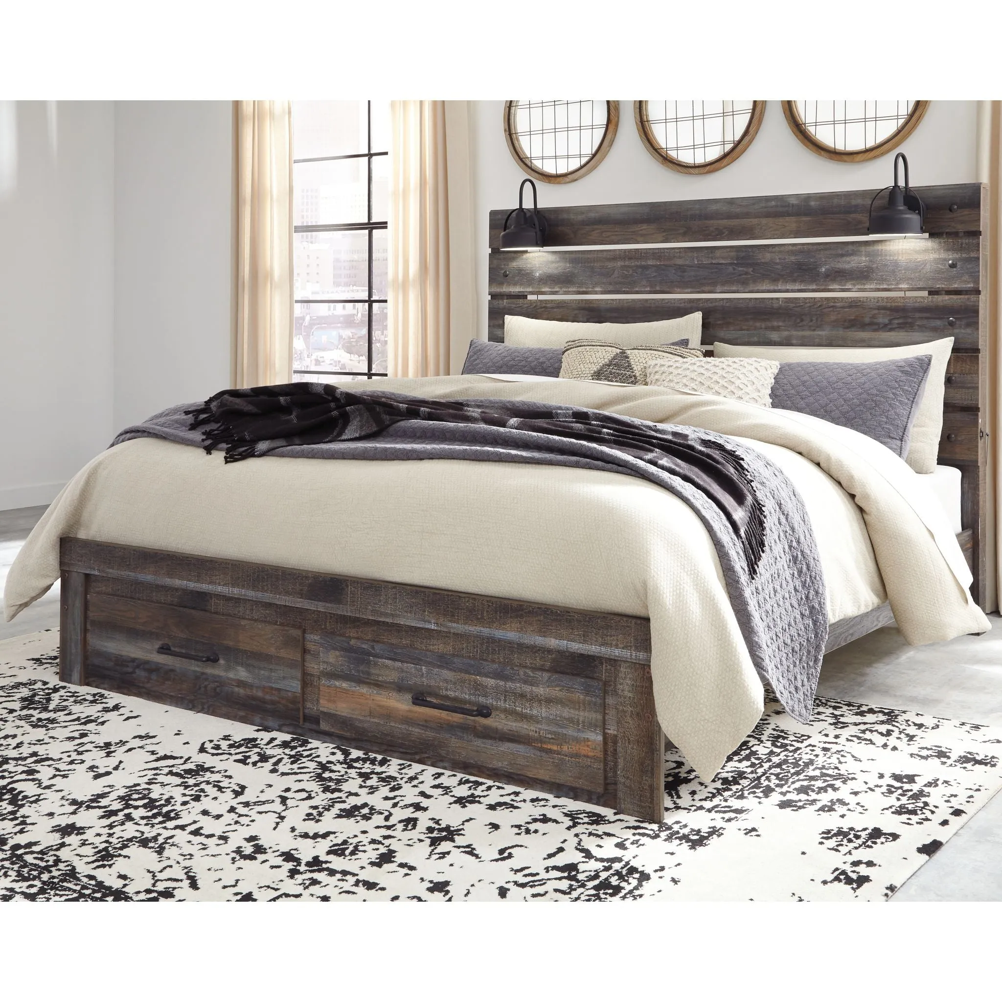 Drystan Panel Bed with Footboard Storage