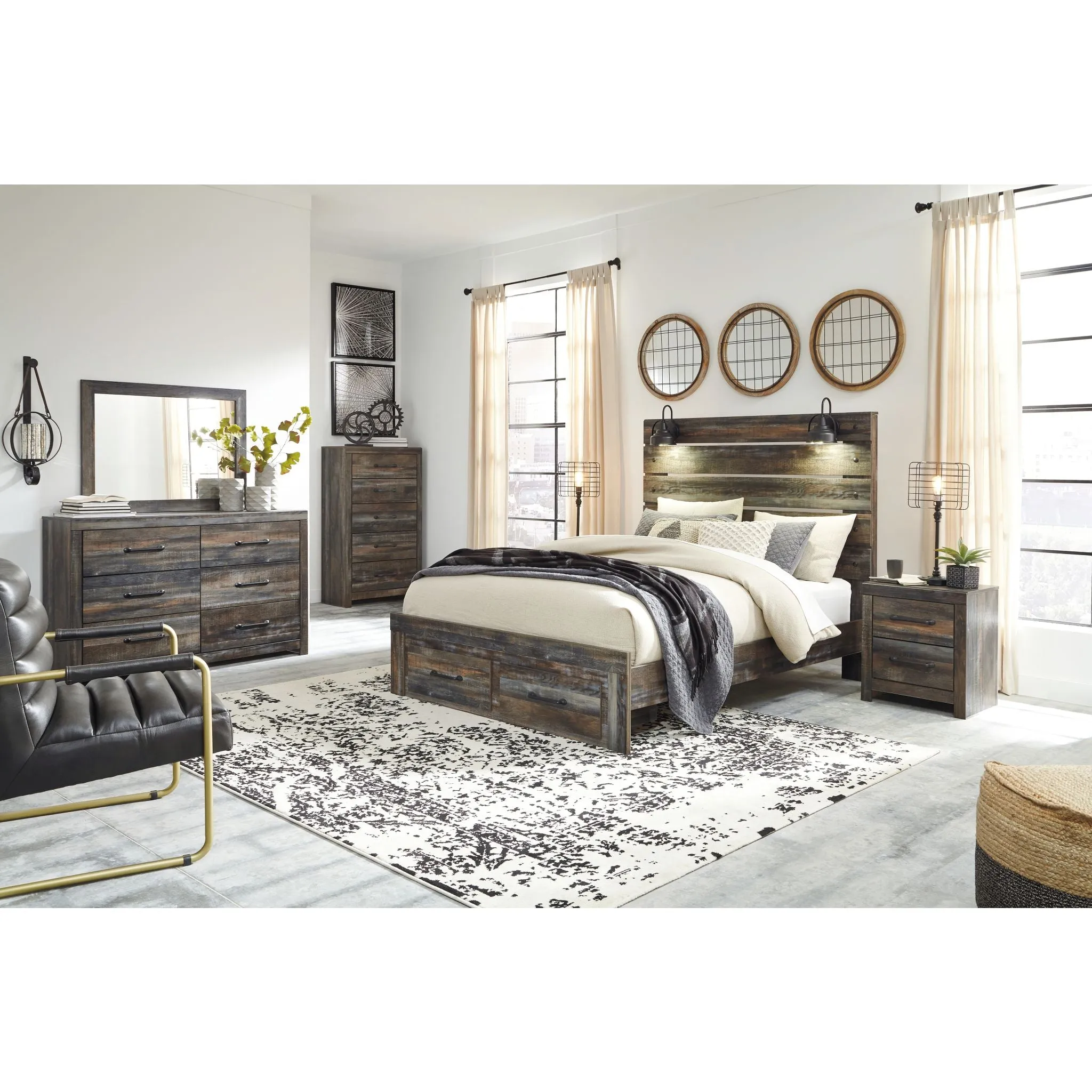 Drystan Panel Bed with Footboard Storage