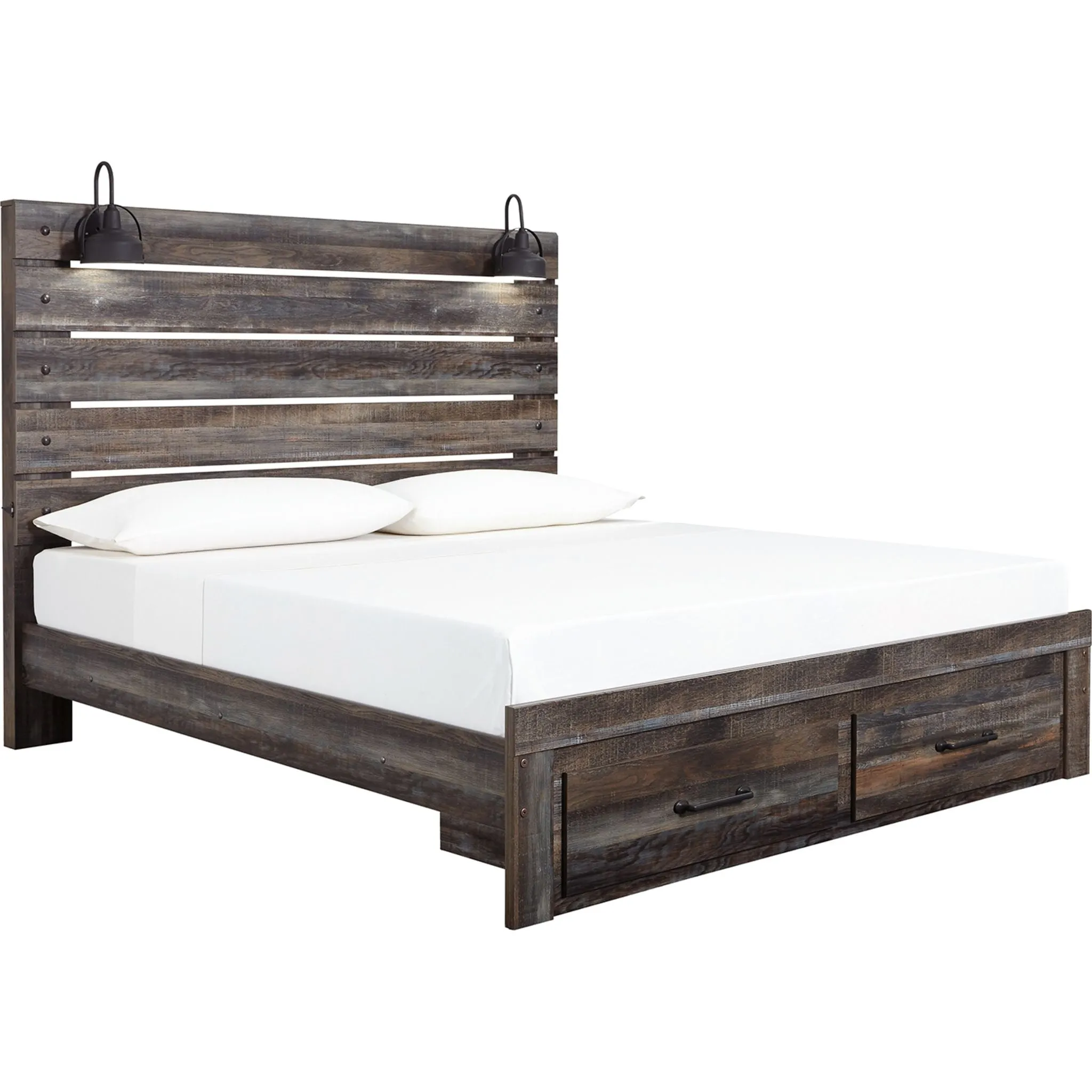 Drystan Panel Bed with Footboard Storage